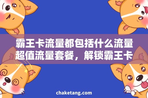 霸王卡流量都包括什么流量超值流量套餐，解锁霸王卡成为流量王！
