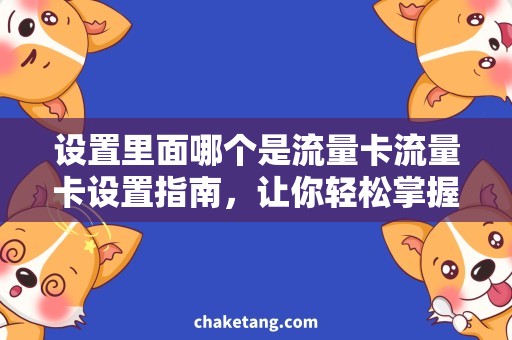 设置里面哪个是流量卡流量卡设置指南，让你轻松掌握各项设置技巧