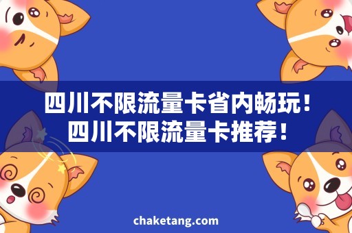 四川不限流量卡省内畅玩！四川不限流量卡推荐！