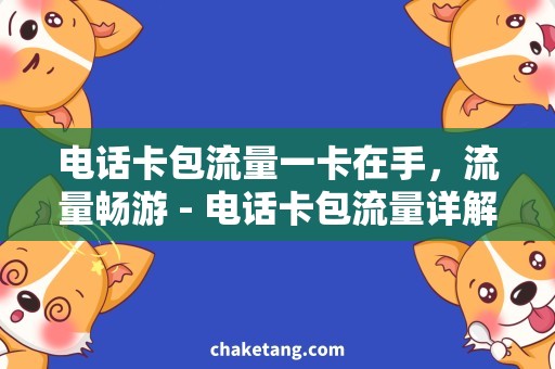 电话卡包流量一卡在手，流量畅游 - 电话卡包流量详解