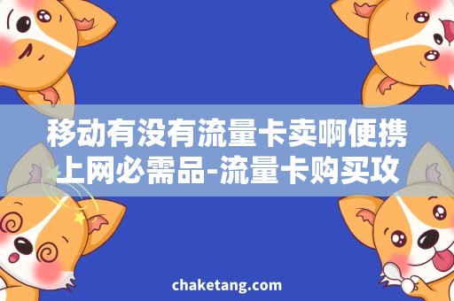 移动有没有流量卡卖啊便携上网必需品-流量卡购买攻略
