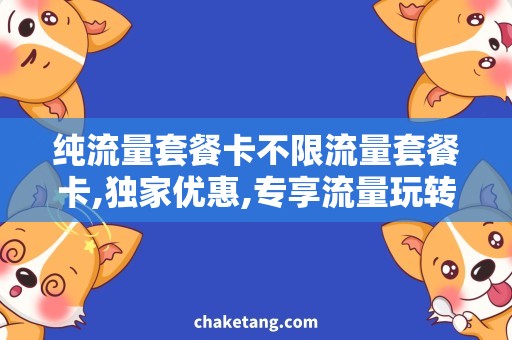 纯流量套餐卡不限流量套餐卡,独家优惠,专享流量玩转全国!