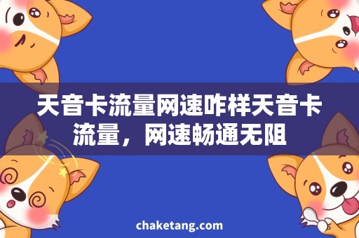 天音卡流量网速咋样天音卡流量，网速畅通无阻