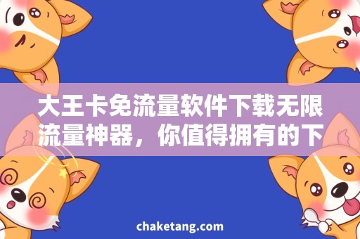 大王卡免流量软件下载无限流量神器，你值得拥有的下载工具
