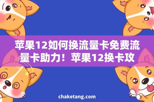 苹果12如何换流量卡免费流量卡助力！苹果12换卡攻略必备！