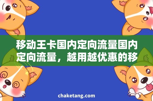 移动王卡国内定向流量国内定向流量，越用越优惠的移动王卡