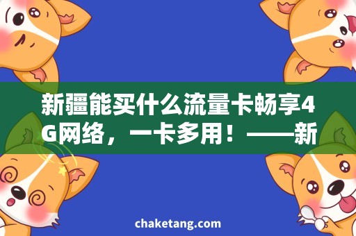 新疆能买什么流量卡畅享4G网络，一卡多用！——新疆流量卡购买攻略