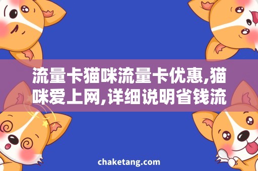 流量卡猫咪流量卡优惠,猫咪爱上网,详细说明省钱流量的方法
