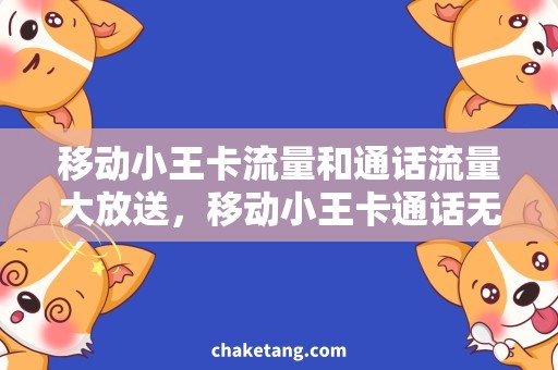 移动小王卡流量和通话流量大放送，移动小王卡通话无忧
