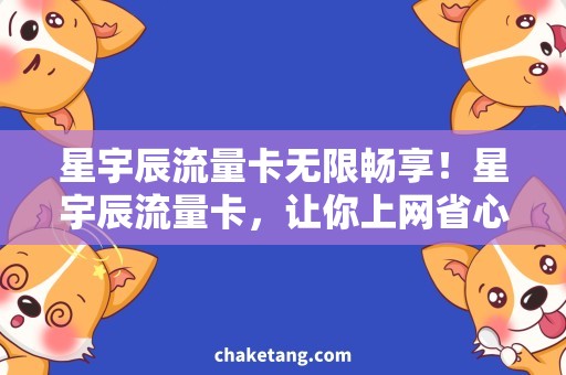 星宇辰流量卡无限畅享！星宇辰流量卡，让你上网省心省钱