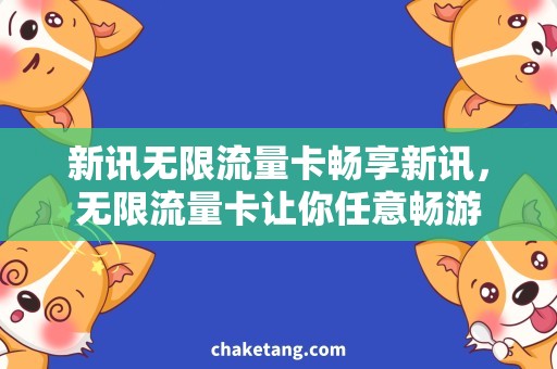 新讯无限流量卡畅享新讯，无限流量卡让你任意畅游