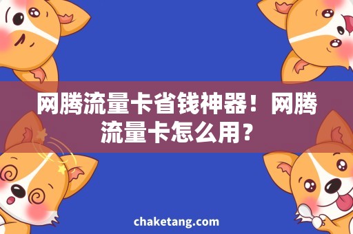 网腾流量卡省钱神器！网腾流量卡怎么用？