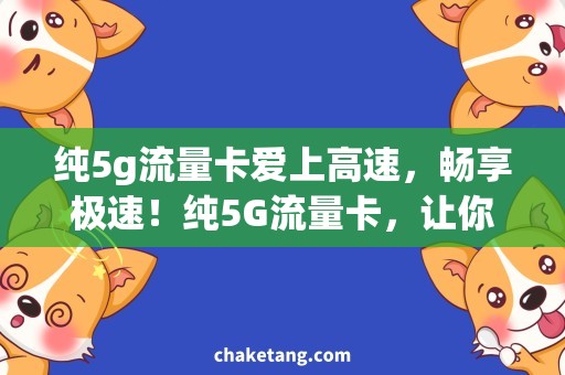 纯5g流量卡爱上高速，畅享极速！纯5G流量卡，让你一次性解决上网需求