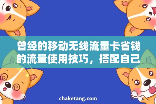 曾经的移动无线流量卡省钱的流量使用技巧，搭配自己的曾经的移动无线流量卡