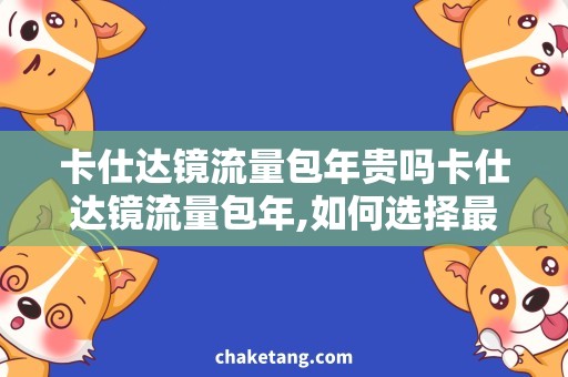 卡仕达镜流量包年贵吗卡仕达镜流量包年,如何选择最划算的方式？