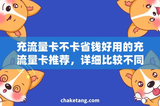 充流量卡不卡省钱好用的充流量卡推荐，详细比较不同卡的优缺点