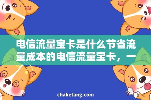 电信流量宝卡是什么节省流量成本的电信流量宝卡，一卡在手畅享无忧
