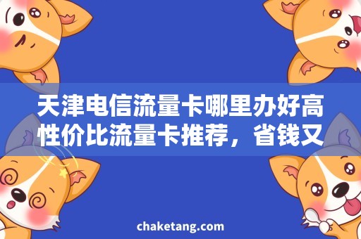 天津电信流量卡哪里办好高性价比流量卡推荐，省钱又畅快！