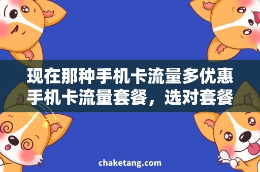 现在那种手机卡流量多优惠手机卡流量套餐，选对套餐省钱不烦恼