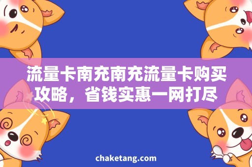 流量卡南充南充流量卡购买攻略，省钱实惠一网打尽