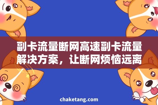 副卡流量断网高速副卡流量解决方案，让断网烦恼远离您