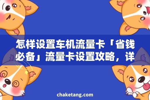 怎样设置车机流量卡「省钱必备」流量卡设置攻略，详解「车机流量卡」如何设置！