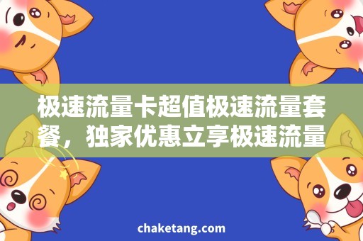 极速流量卡超值极速流量套餐，独家优惠立享极速流量卡专属福利