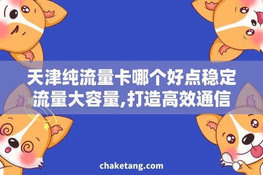 天津纯流量卡哪个好点稳定流量大容量,打造高效通信方案