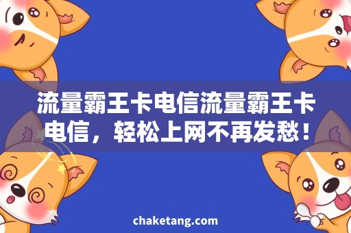流量霸王卡电信流量霸王卡电信，轻松上网不再发愁！