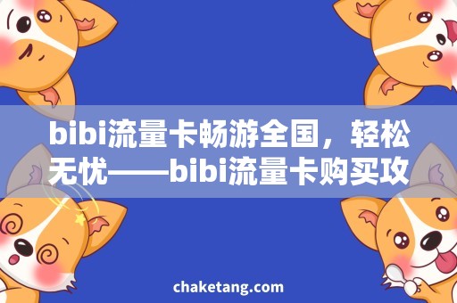 bibi流量卡畅游全国，轻松无忧——bibi流量卡购买攻略