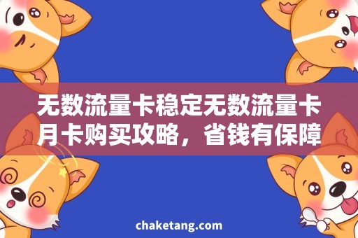 无数流量卡稳定无数流量卡月卡购买攻略，省钱有保障