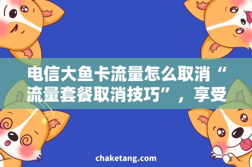 电信大鱼卡流量怎么取消“流量套餐取消技巧”，享受超省实惠！