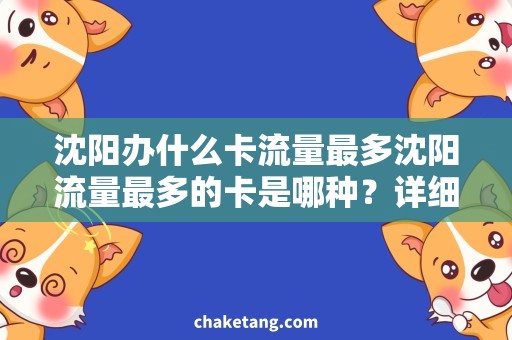 沈阳办什么卡流量最多沈阳流量最多的卡是哪种？详细分析办卡需求与选择建议