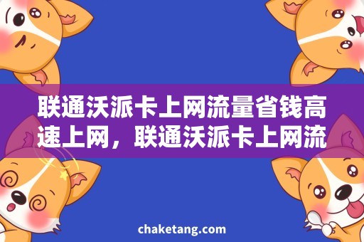 联通沃派卡上网流量省钱高速上网，联通沃派卡上网流量解析