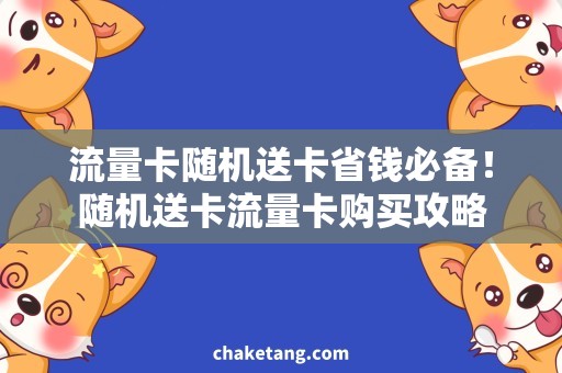 流量卡随机送卡省钱必备！随机送卡流量卡购买攻略