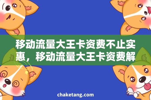 移动流量大王卡资费不止实惠，移动流量大王卡资费解析揭秘！