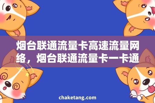 烟台联通流量卡高速流量网络，烟台联通流量卡一卡通，畅享快速上网