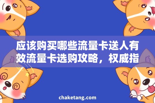 应该购买哪些流量卡送人有效流量卡选购攻略，权威指南分享