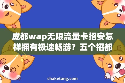 成都wap无限流量卡招安怎样拥有极速畅游？五个招都是有用的！