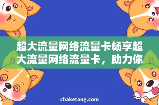 超大流量网络流量卡畅享超大流量网络流量卡，助力你尽情上网！