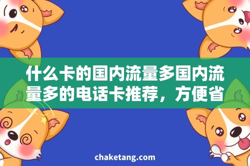 什么卡的国内流量多国内流量多的电话卡推荐，方便省钱出行
