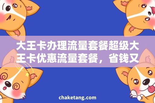 大王卡办理流量套餐超级大王卡优惠流量套餐，省钱又实惠！