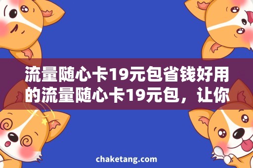 流量随心卡19元包省钱好用的流量随心卡19元包，让你随时随地畅享互联网