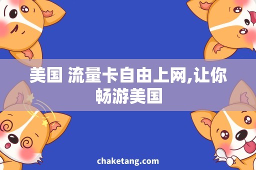 美国 流量卡自由上网,让你畅游美国