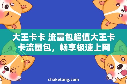 大王卡卡 流量包超值大王卡卡流量包，畅享极速上网