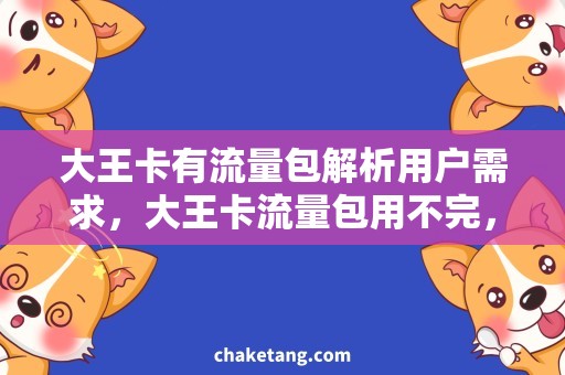 大王卡有流量包解析用户需求，大王卡流量包用不完，如何取消？
