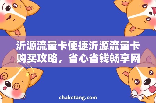 沂源流量卡便捷沂源流量卡购买攻略，省心省钱畅享网络