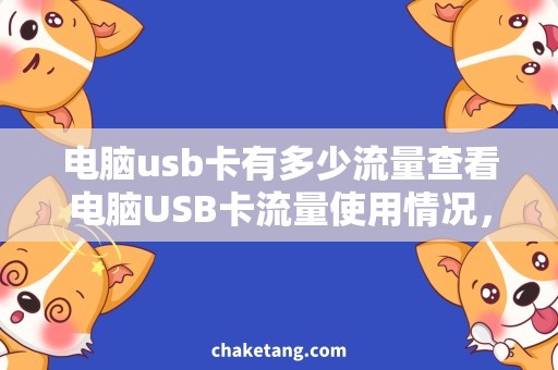 电脑usb卡有多少流量查看电脑USB卡流量使用情况，轻松掌握上网流量消耗技巧