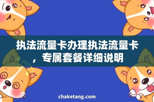 执法流量卡办理执法流量卡，专属套餐详细说明