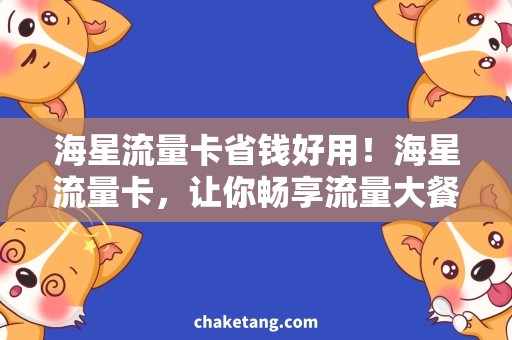 海星流量卡省钱好用！海星流量卡，让你畅享流量大餐